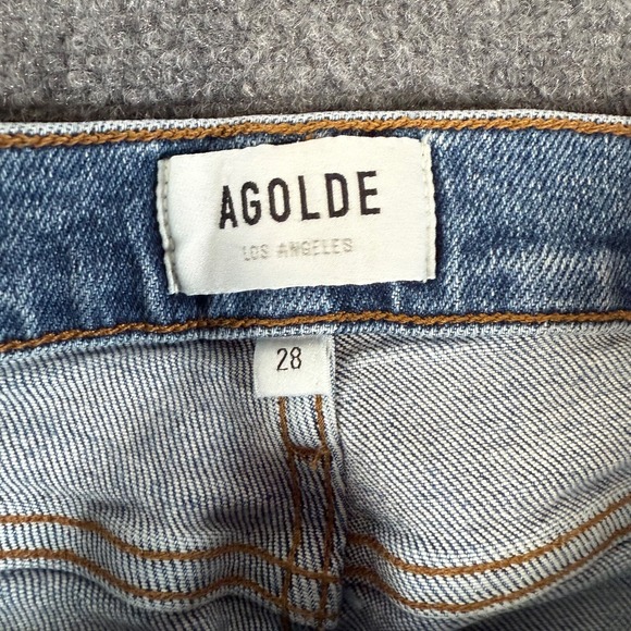 Agolde Jeans Womens 28x27 Nico High Rise Ankle Slim Fit Distressed Button Fly - Picture 5 of 15